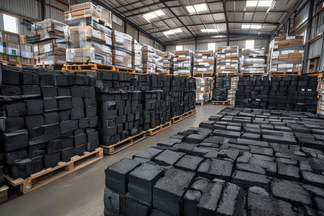 Large Quantity Coconut Charcoal Briquette 